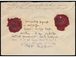 Einschreibbrief mit Olympia-Marken-Frankatur von Ebingen 16.11.36 nach Wien, rückseitig provisorischer Verschluss und zwei ro
