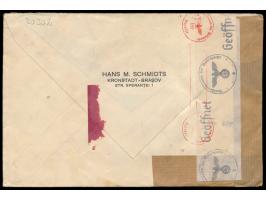 Rumänien &nbsp;4 Lei und 2 x 16 Lei auf Luftpostbrief von Brasov 20.6.41 nach Frankfurt, &nbsp;OKW-Zensur Wien &nbsp;mit Vers