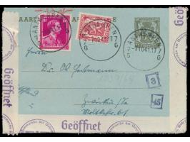 Belgien-Ganzsachenkartenbrief 75 C. mit Zusatzfrankatur 1,25 Fr. nach Deutschland, Stempel Antwerpen 7.10.41,  OKW-Zensur Köl