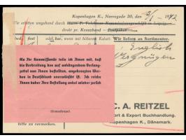 8 Öre auf Karte aus Kopenhagen, Stempel 3.1.42 nach Zürich, Bestellung eines englischen Sprach-Lehrbuches, OKW-Zensur Frankfu