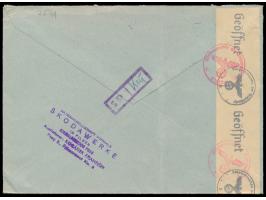 Auslands-Einschreibbrief  der Omnipol Aktiengesellschaft in Prag an die schwedische Omnipol-Tochtergesellschaft in Stockholm,