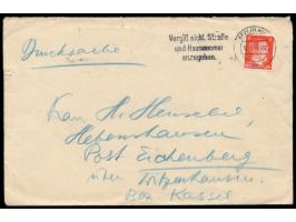 8 Pf. Hitler auf Drucksachen-Umschlag, Maschinenstempel &nbsp;Berlin NW 7 &nbsp;12.1.44, rückseitig Absender &quot;Leg. S. R.