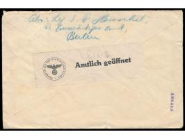 8 Pf. Hitler auf Drucksachen-Umschlag, Maschinenstempel &nbsp;Berlin NW 7 &nbsp;12.1.44, rückseitig Absender &quot;Leg. S. R.