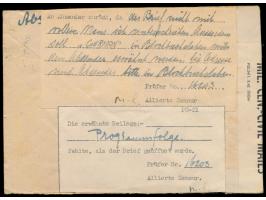 Brief mit AM-Post 12 Pf., Stempel  Einbeck  11.11.45, nach Bitterfeld, links britischer Zensurverschluß und Zensurstempel mit