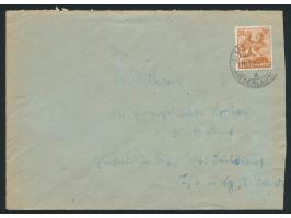 24 Pf. Kontrollrat auf Brief Spremberg (Niederlausitz) 14.7.47 nach Berlin W 15, rückseitig violetter sowjetischer Zensurstem