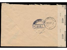 84 Pf. Ziffer auf Einschreibbrief mit Handrollstempel  (10) Lengenfeld (Vogtland) 1  29.1.48 nach Hamburg, rückseitig sowjeti