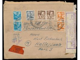 Wertbrief  (Format 18 x 14 cm) mit Württemberg-Frankatur 168 Pf. mit Wertangabe 500 M. und 129 gr. Gewicht, Stempel  Trossing