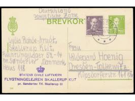 Dänemark-Ganzsache &nbsp;15 Öre mit Zusatzfrankatur 10 Öre nach Dresden, Stempel &nbsp;Sönderlev &nbsp;29.11.46, geschrieben 