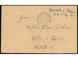 Brief mit sehr seltenem handschriftlichem Aufgabevermerk  "Schönwalde über Velten 23.7.45 bez"  und Stempel Henningsdorf (Ost