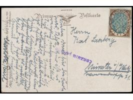 Westpreußisches Abtretungsgebiet 1920: &nbsp;Deutsches Reich 15 Pf. &quot;Nationalversammlung&quot; auf Ansichtskarte, deutsc