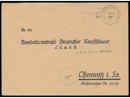 alter  Reichspost-K1 Zerpenschleuse  10.11.45 (Jahreszahl handschriftlich) und violetter L2 "gebühr bezahlt" auf Brief nach C