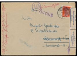 RPD Chemnitz, &nbsp;8 Pf. Hitler mit Schwärzung auf Ortsbrief mit Stempel &nbsp;Chemnitz 15 &nbsp;17.7.45, rückseitig handsch