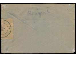 RPD Chemnitz, 12 Pf. Hitler mit Schwärzung auf Brief, Stempel Zwickau (Sachs) 1 26.7.45, nach Werdau, dort zensiert, rechts P