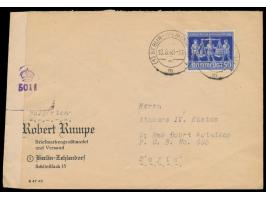 Einzelfrankatur &nbsp;50 Pf. Hannover-Messe &nbsp;auf Auslandsbrief &nbsp;nach Bulgarien, &nbsp;Stempel &nbsp;Berlin-Wilmersd