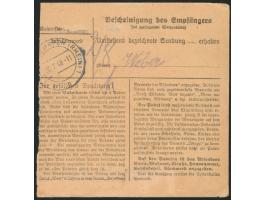 3 x 60 Pf. Arbeiter auf  Selbstbucher-Paketkarte  aus West-Berlin mit Stempel  Berlin-Neukölln 1  14.4.48 nach Ludwigshafen, 
