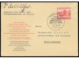Viermächte-Konferenz 1954, amtlicher FDC mit Sonderstempel 25.1.54, vorderseitig links oben gestempelte Unterschrift "Dr. Hol