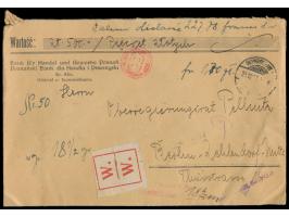 Wertbrief  nach Deutschland, Wertangabe "28.500 Zl. / 227 Francs d´or", Porto 2,70 Zl. bar bezahlt, Stempel  Inowrozlaw  21.1