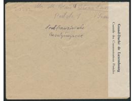 15 Pf. und 2 x 30 Pf. auf Auslandsbrief mit Stempel  Blieskastel (Saar)  29.5.46  nach Luxemburg,  links weißer  Zensurversch