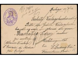 Österreichische Post, &nbsp;Ganzsache 20 Para mit seltenem Stempel &nbsp;San Giovanni di Medua &nbsp;14.9.03 nach Deutschland