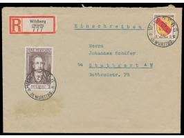 Allgemeine Ausgabe 8 Pf. und 1 M. auf &nbsp;Einschreibbrief &nbsp;2. Gewicht mit sehr seltenem &nbsp;Württemberg-K1 Wildberg 