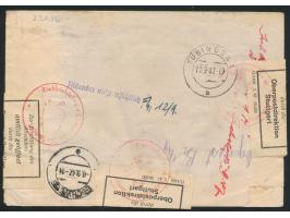 84 Pf. und 1 M. auf Eilboten-Einschreibbrief mit Stempel  Tübingen 1  8.9.47 nach Eschwege, Ankunftstempel 9.9.47, handschrif