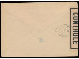 Zensurstelle Baden-Baden,  Auslandsbrief mit Allgemeine Ausgabe 15 Pf. und 3 x 20 Pf. in die Schweiz, Stempel Baden-Baden 1 2