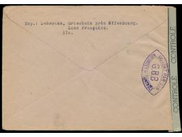 Zensurstelle Offenburg, &nbsp;Auslandsbrief nach Frankreich, handschriftlich &quot;Gebühr bezahlt -,75&quot; und Stempel Offe