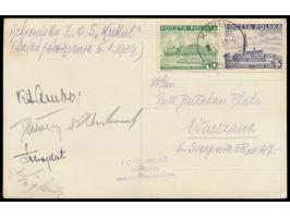 Besetzung des Teschener Gebietes,  5 gr. und 10 gr. auf  Foto-Ansichtskarte mit 5 Unterschriften, neuer polnischer Stempel  K