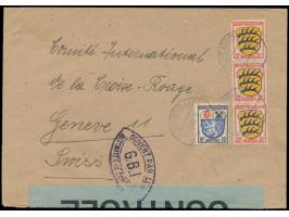 Zensurstelle Lindau,  Auslandsbrief mit Allgemeine Ausgabe 15 Pf. und 3 x 20 Pf. in die Schweiz, Stempel Oberreitnau 24.4.46,