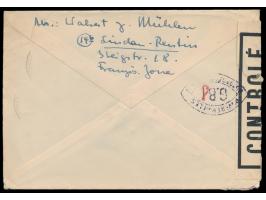 Zensurstelle Lindau,  Auslandsbrief mit Mischfrankatur Allgemeine Ausgabe 75 Pf. nach Frankreich, Stempel Lindau (Bodensee) 1