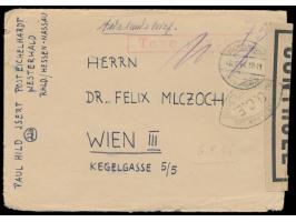 Zensurstelle Koblenz,  Auslandsbrief nach Österreich, Stempel  Eichelhardt (Westerwald)  6.9.46 und roter R1  Taxe percue,  h