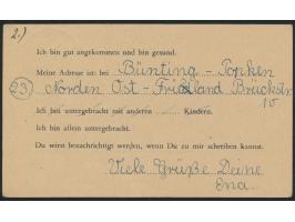 Einzelfrankatur 6 Pf. auf Vordruckkarte &nbsp;&quot;Berlin Children´s Evacuation Scheme&quot; &nbsp;mit Stempel &nbsp;Norden 