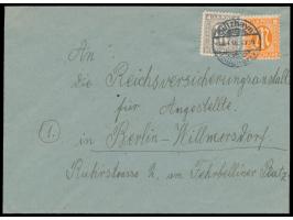 4 Pf. und 8 Pf. als späte unbeanstandete &nbsp;Aufbrauchsverwendung &nbsp;auf Brief mit Stempel &nbsp;Sülzhayn (Südharz) &nbs