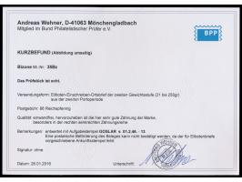 Einzelfrankatur  1 RM  mit anhängendem Seitenrand links auf Orts-Eilboten-Einschreibbrief   mit Stempel  Goslar  1.2.46, ohne