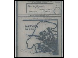 Airgraph-Mitteilung  "Narvik 1940 / 28.5. / 1944" aus Edinburgh an einen Angehörigen der Polnischen Exilarmee in Ägypten, und