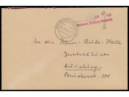 Ortsbrief mit Stempel  Duisburg-Meiderich 1  16.9.48 und seltenem roten L2  ... (R)M ... (R)pf. Nachweis Duisburg-Meiderich  