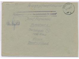 Brief aus dem polnischen  Kriegsgefangenenlager Chorzow  (Königshütte, Oberschlesien) nach Gardelegen, Stempel Chorzow 1 19.1