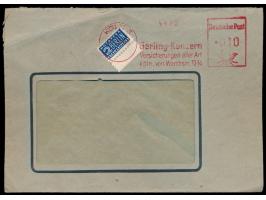 Linienzähnung L 10 3/4  mit Unterrand auf Firmen-Fenster-Brief mit Absenderfreistempel Gerling-Konzern Köln 5  10.12.48, selt