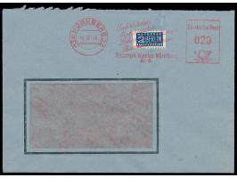 Nürnberg 22,  Notopfermarke mit waagerechter Zähnung L 11 1/4 auf Brief mit Absenderfreistempel der  Triumph Werke Nürnberg A