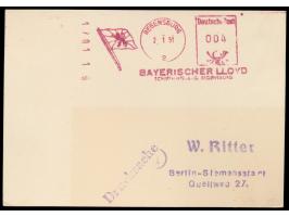 Absenderfreistempel  Komusina,  seltene späte Verwendung als Drucksache mit 004 Pfg. Regensburg Bayrischer Lloyd 2.1.51 nach 