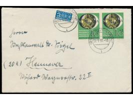 2 x  10 Pf. NABA  und Notopfermarke auf Brief mit Stempel Bad Pyrmont 27.9.51 nach Hannover, portorichtig, Bedarf
Postleitzah