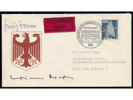 FDC 500 Pf. Industrie und Technik mit Sonderstempel Bonn 17.2.1976 und &nbsp;Unterschrift Willy Brandt , zusätzlich zweite Un