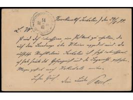 Sachalin,  Ganzsache 4 Kop. mit Stempel  Korsakowsk Priamur Obl.  12.8.1899 nach Deutschland, Ankunftstempel Trier 14.10.99, 