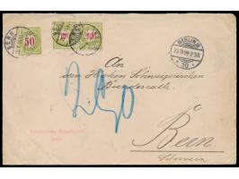 Brief der Schweizer Gesandtschaft, Stempel Berlin 23.10.94 an den Bundesrat in &nbsp;Bern, unfrankiert, roter Absenderstempel