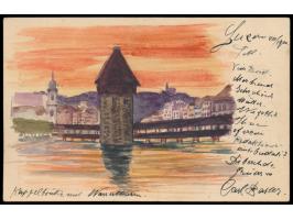 Sonder- Ganzsache UPU 10 Ct, Stempel Luzern 24.8.00, Ankunftstempel Sonneberg in Deutschland 25.8.00, langer Text "Luzern VII