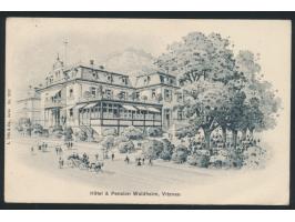 waagerechter Fünferstreifen Tellknabe 2 ct. &nbsp;&nbsp;im &nbsp;Rahnen auf Ansichtskarte Hotel Vitznau, Stempel Luzern &nbsp