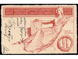 Einweihung des Weltpostdenkmals in Bern:  Ganzsache 10 Rp. auf  Büttenpapier  (Auflage 2000 Stück), Stempel  Bern  5.10.09, 2