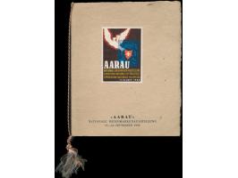 Nationale Briefmarkenausstellung Aarau 1938: &nbsp;Geschenkheft mit Umschlag aus Faserpapier, überreicht durch das Organisati