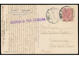Italienische Besetzung,  Italien 10 C. Leoni mit Stempel  Posta Militare 116  26.12.18 auf Ansichtskarte  Skutari / Shkodra  