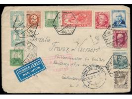 Internationale Brigaden, &nbsp;frankierter Luftpostbrief eines tschechischen Freiwilligen in die Tschechoslowakei, Absender &